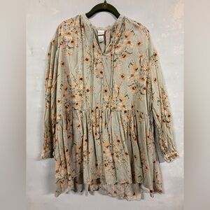 H&M Tie Front Floral Blouse